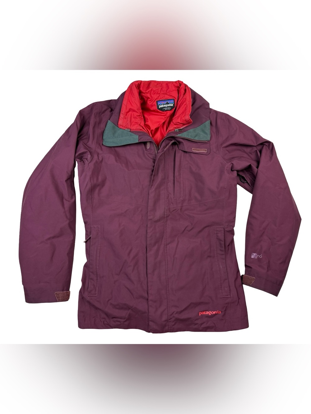 Patagonia 3-in-1 Snowbelle Jacket/ Liner Large Recco H2NO Red Currant Large
